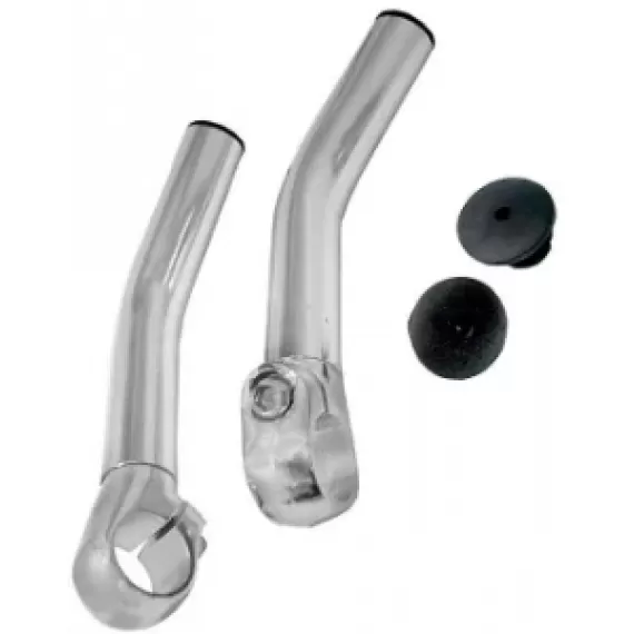 BAR END ALUM. CURVO IMPORT. POLIDO