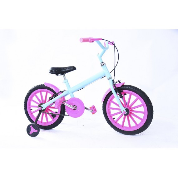 BIC. BB47 BIANINI 16 FEM. C/ACESSORIOS AZUL/PINK