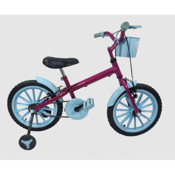 BIC. BB47 BIANINI 16 FEM. C/ACESSORIOS ROSA V/AZUL