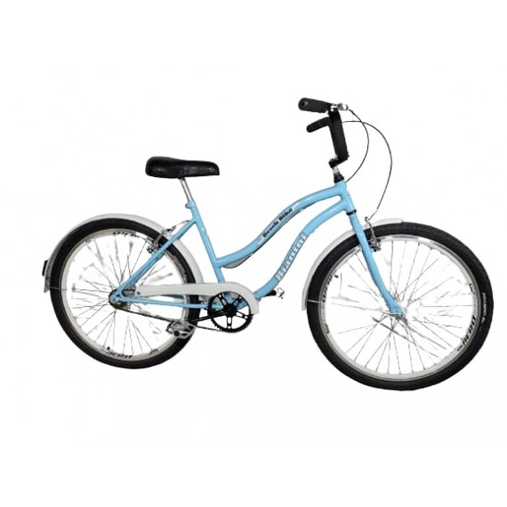BIC. BB51 BIANINI 26 BEACH FEM. ACO ESPECIAL AZUL BB/BCO