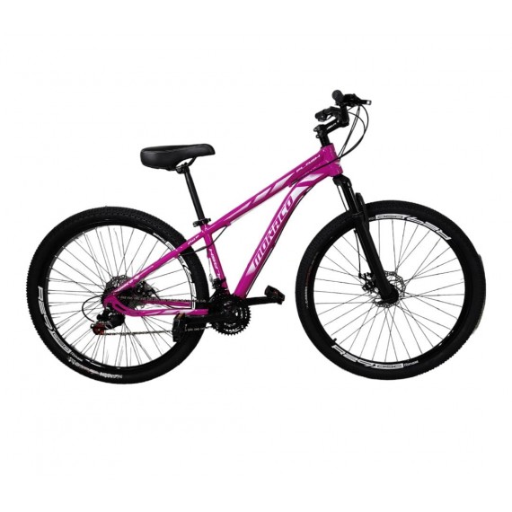 BIC. MONACO 29 ALUM. F/DISCO MECANICO 21V ROSA VERNIZ