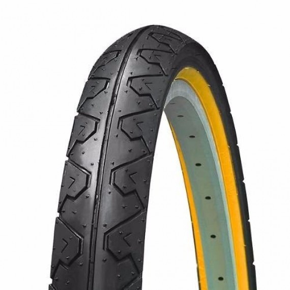 PNEU KENDA 26X1.1X2 SLICK C/ FAIXA AMARELO
