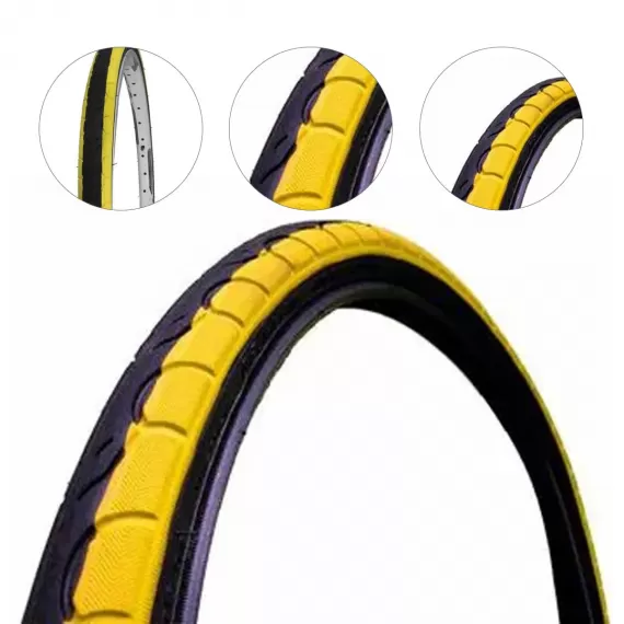 PNEU KENDA 26X1.50 SLICK KWEST C/ FAIXA AMARELA