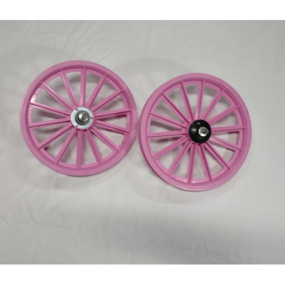 RODA DIANT/TRAS 16 NYLON COMPLETA C/EIXOS ROSA
