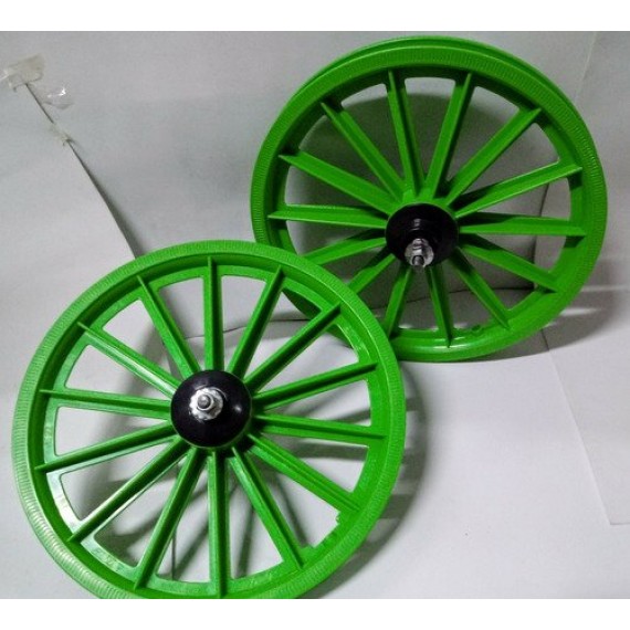 RODA DIANT/TRAS 16 NYLON COMPLETA C/EIXOS VERDE