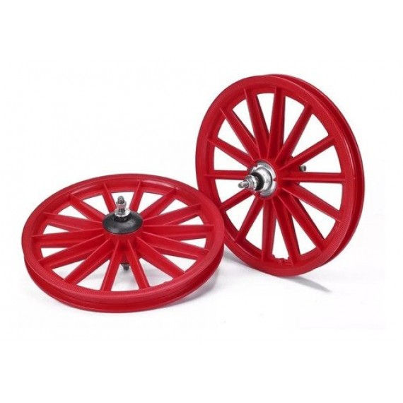 RODA DIANT/TRAS 16 NYLON COMPLETA C/EIXOS VERMELHA
